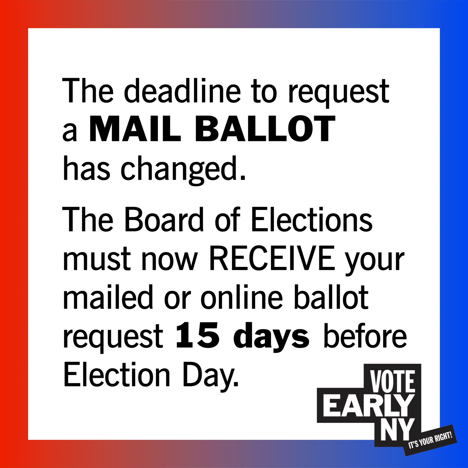 Vote By Mail in NY What You Need to Know VOTE EARLY NY